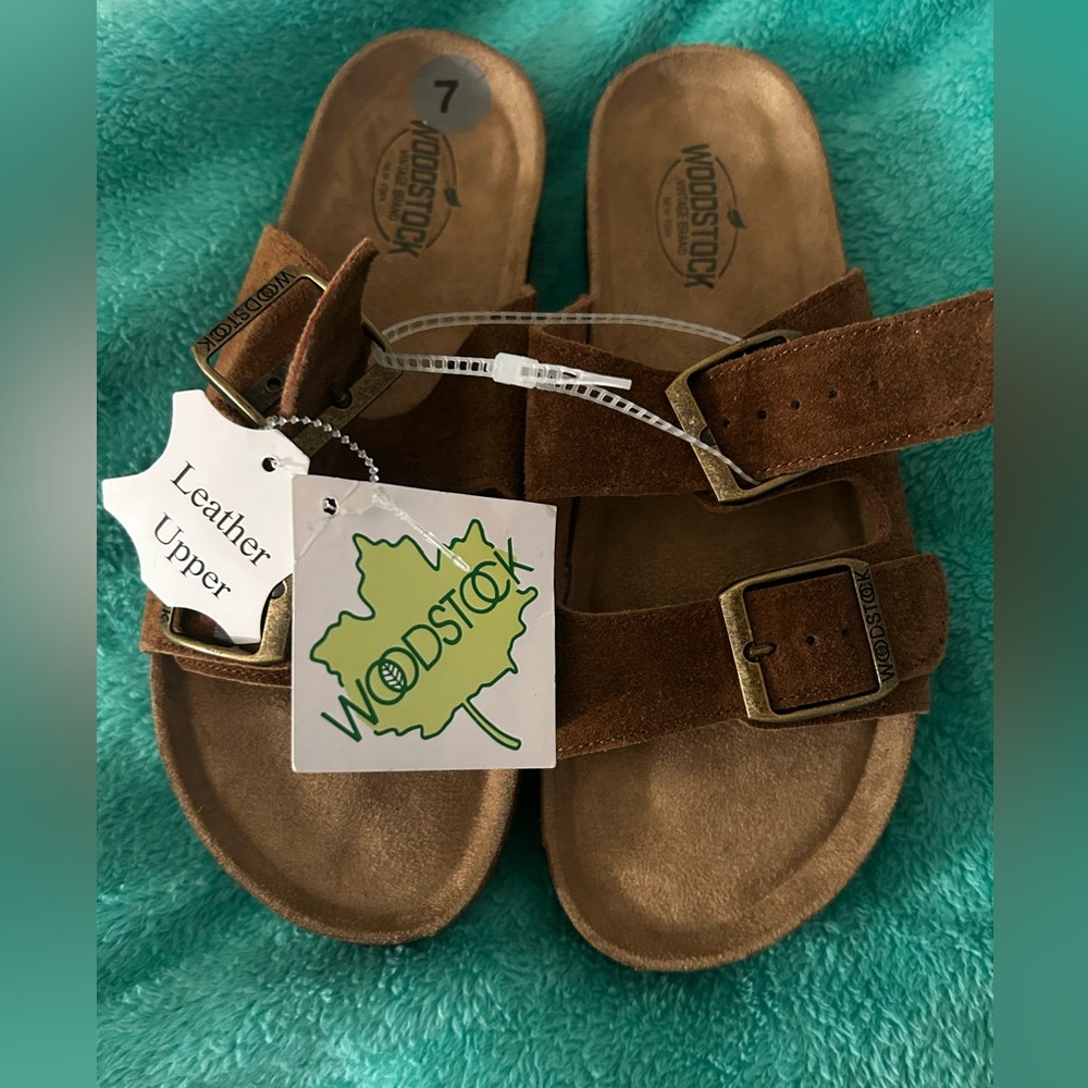 Woodstock Women's Brown Leather Sandals